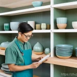 유명 도자기 브랜드 스토리 - **Prompt Title:** Sustainable Ceramic Innovation Lab
    **Image Prompt:** A bright, modern ceramic ...