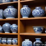 명품 도자기 브랜드 랭킹 - A highly detailed scene inside a traditional Jingdezhen porcelain workshop in China, showcasing skil...